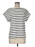 Chico's Stripes White Short Sleeve Top Size Med (1) - photo 1