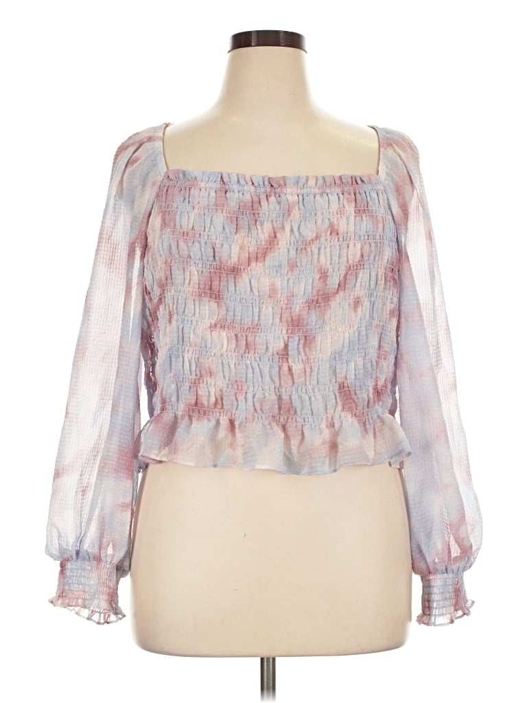 Pre-owned Future Collective 3/4 Sleeve Blouse In Pink