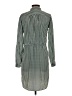 Gap 100% Polyester Houndstooth Green Casual Dress Size XS - photo 2