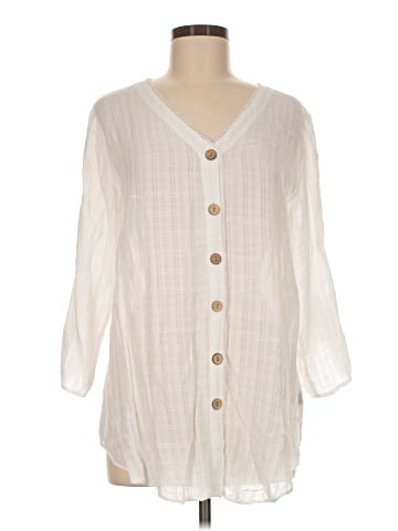 Apt. 9 3/4 Sleeve Button-Down Shirt (view 1)