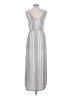 No Comment Stripes Silver Gray Casual Dress Size L - photo 2