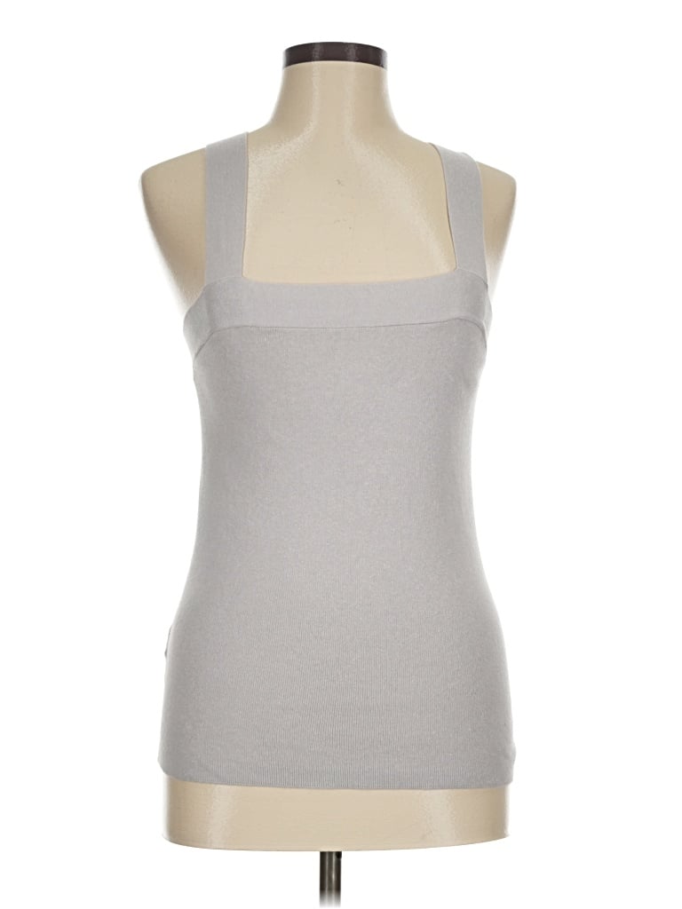 Ann Taylor Loft Sleeveless Top Gray Halter Neckline Tops