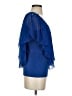 Venus 100% Polyester Blue Short Sleeve Blouse Size S - photo 4