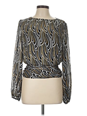 White House Black Market Long Sleeve Blouse (view 1)