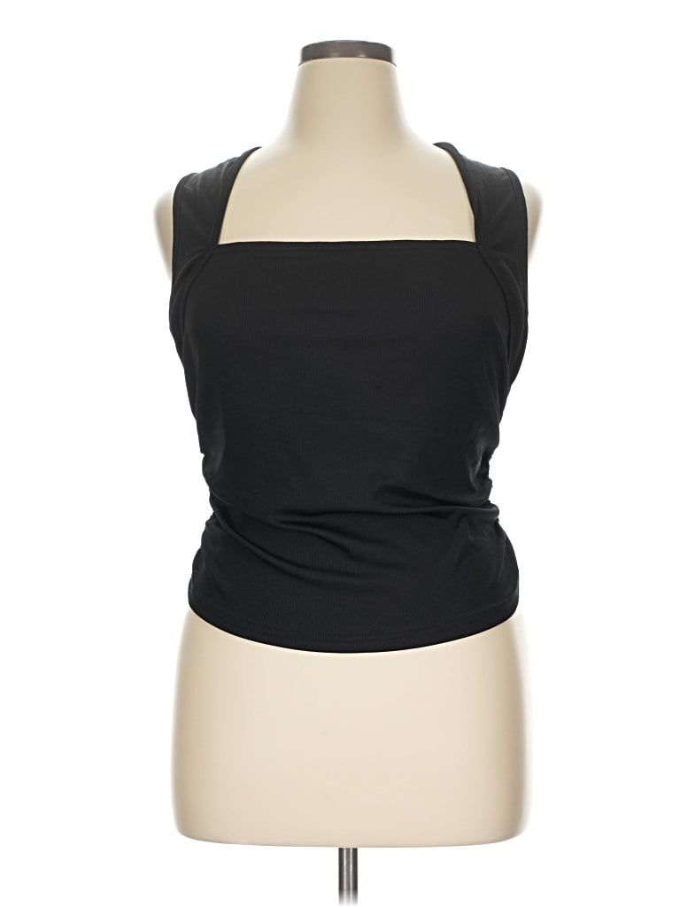 Pre-owned Cider Sleeveless Top Black Halter Neckline Tops