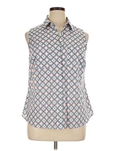 Boden Sleeveless Button-Down Shirt (view 1)