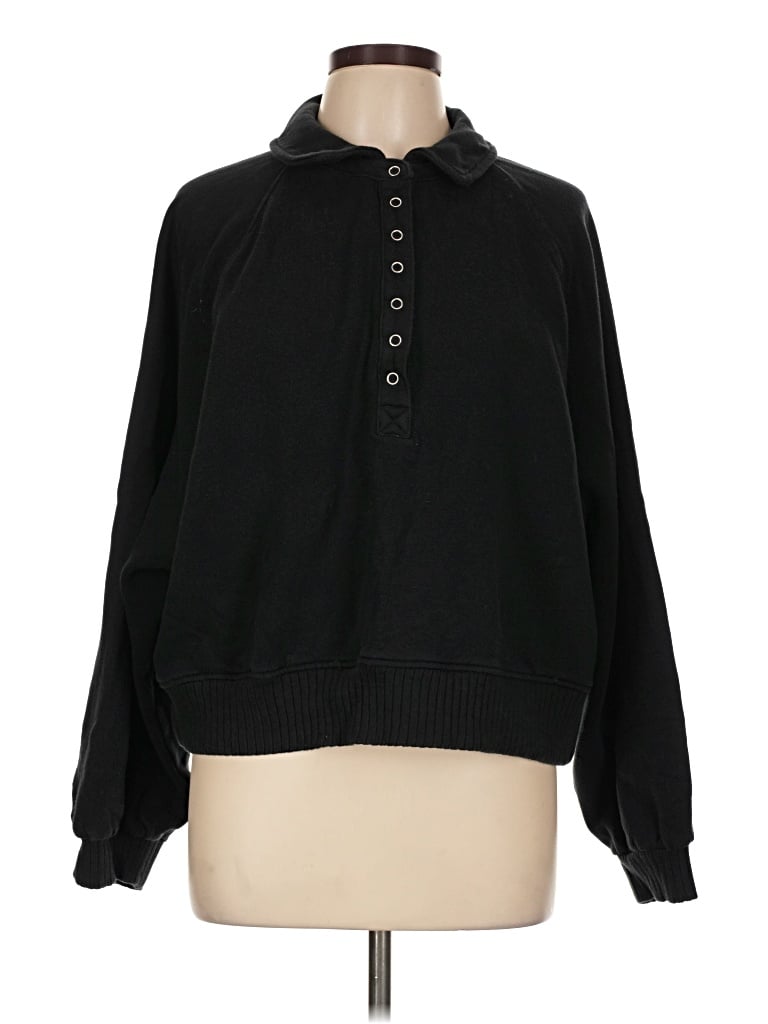 Pre-owned Aerie Pullover Sweater In Black