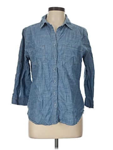 Hester & Orchard 3/4 Sleeve Button-Down Shirt (view 1)