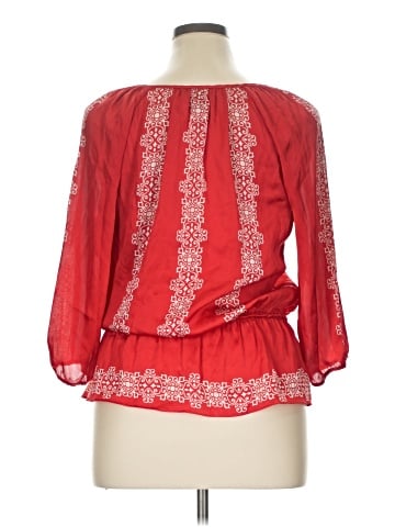 White House Black Market 3/4 Sleeve Blouse (view 2)