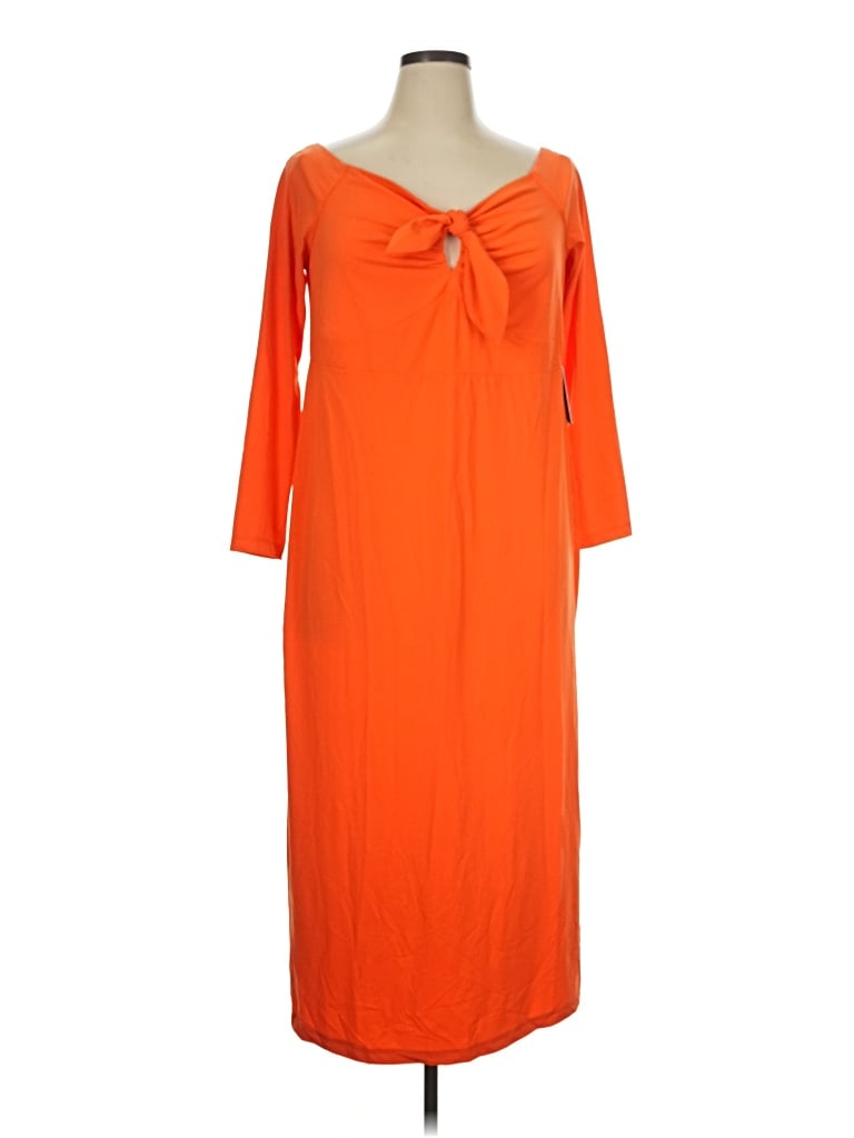Pre-owned Eloquii Casual Dress In Orange