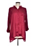 August Silk Burgundy 3/4 Sleeve Blouse Size L - photo 1