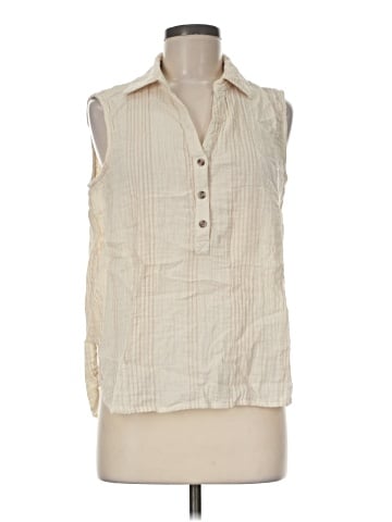 Studio West Sleeveless Button-Down Shirt (view 1)