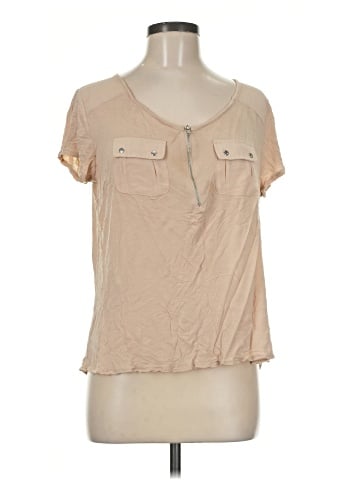 August Silk Short Sleeve Top (view 1)