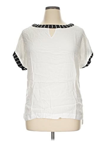White House Black Market Short Sleeve Blouse (view 1)