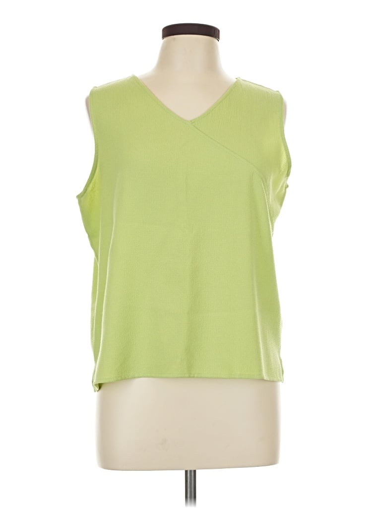 Pre-owned Christopher & Banks Sleeveless Blouse In Green