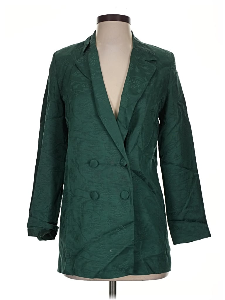 Pre-owned Mng Blazer Jacket In Green