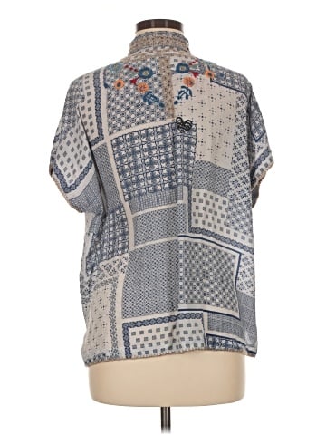 Johnny Was Short Sleeve Silk Top (view 2)