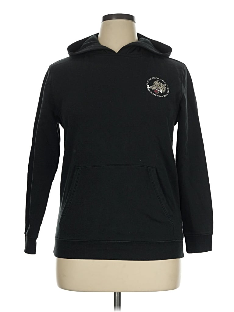 Pre-owned Vans Pullover Hoodie In Black