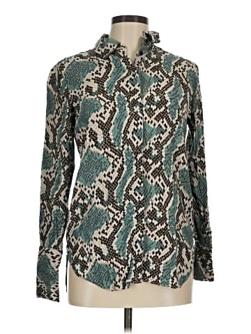 Topshop Long Sleeve Button-Down Shirt (view 1)