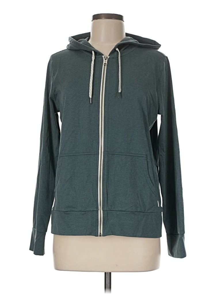 Pre-owned Vuori Zip Up Hoodie In Teal