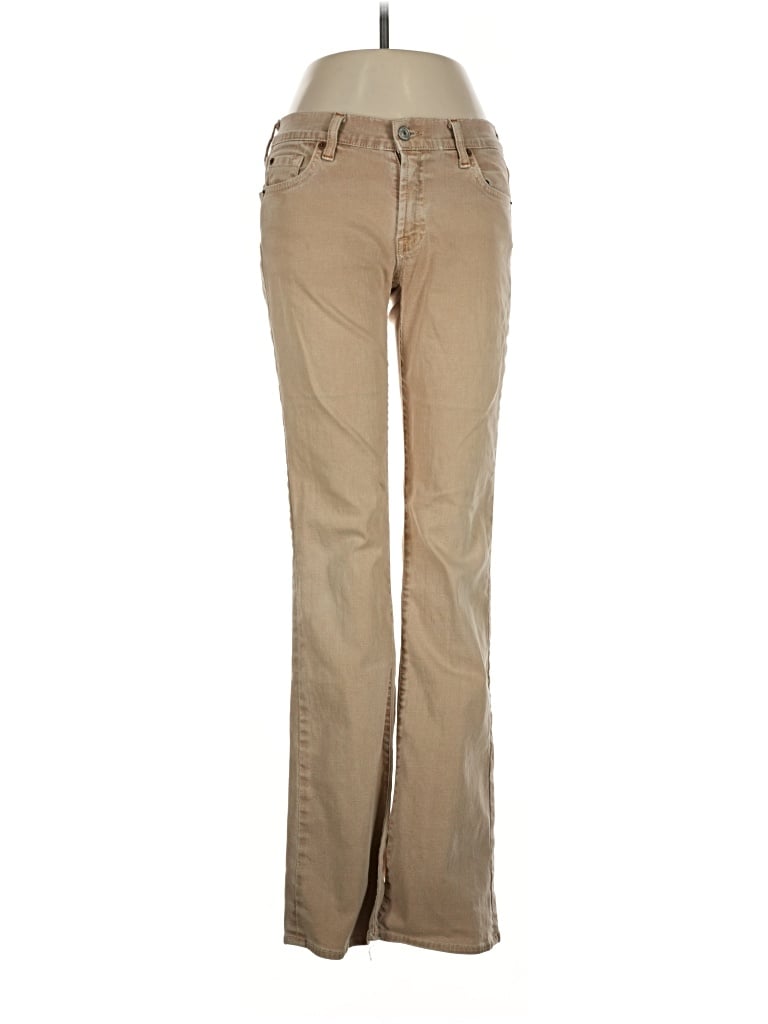 Pre-owned 7 For All Mankind Khaki Pant In Tan
