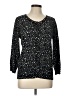 Grace 100% Rayon Polka Dots Black Pullover Sweater Size L - photo 1