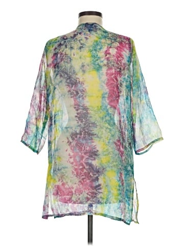 Aqua Blues 3/4 Sleeve Blouse (view 2)