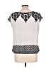 Max Studio 100% Polyester Silver Short Sleeve Top Size L - photo 2