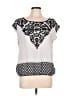 Max Studio 100% Polyester Silver Short Sleeve Top Size L - photo 1