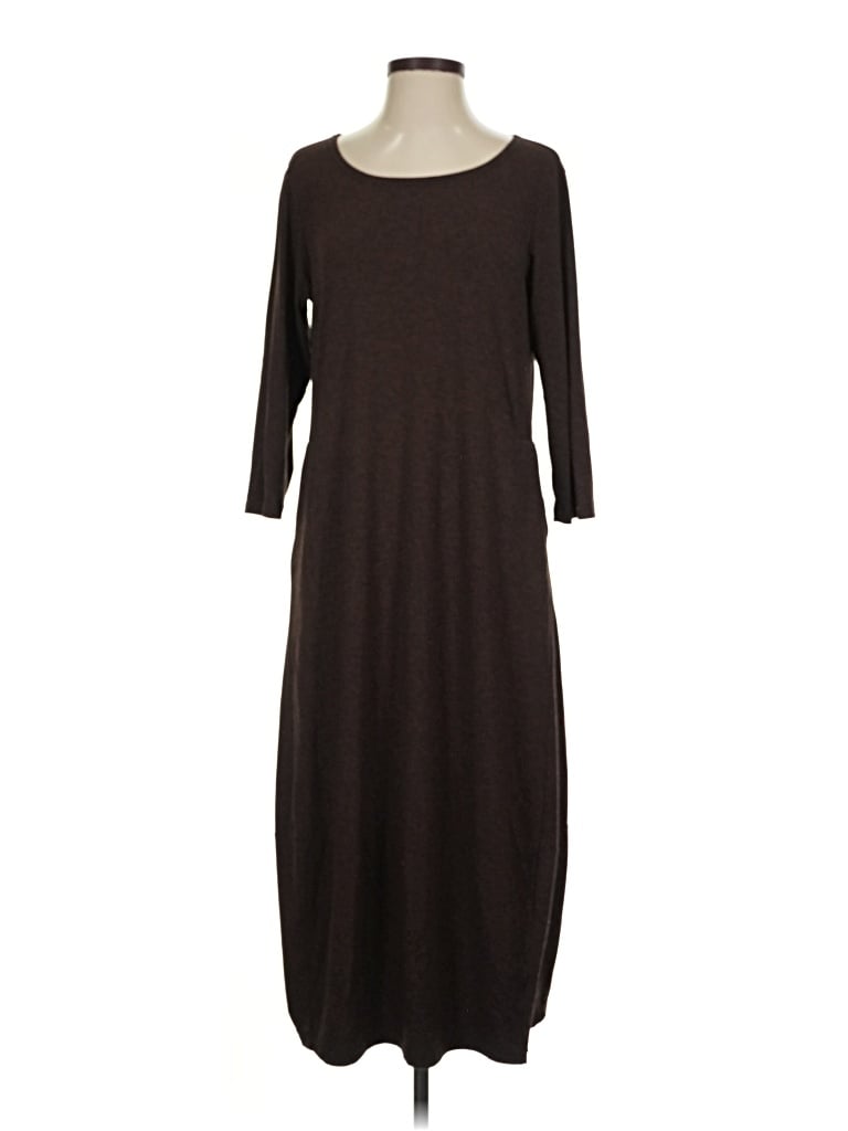 Pre-owned Cut Loose Casual Dress In Brown