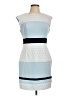 Studio One 100% Polyester Graphic Blue Cocktail Dress Size 10 (petite) - photo 1