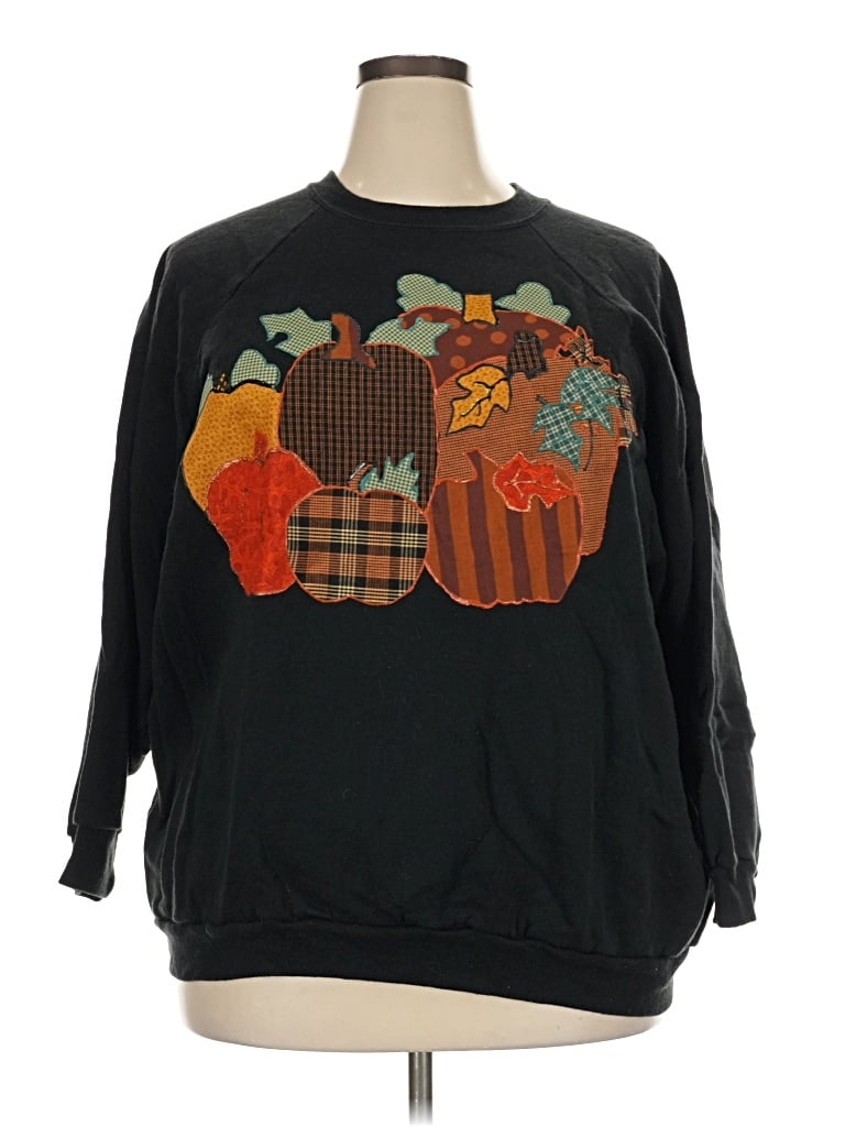 Pre-owned Just My Size Pullover Sweater In Black