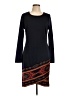Boston Proper Graphic Black Casual Dress Size 10 - photo 1