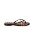 Express Animal Print Brown Flip Flops Size 7 - photo 1
