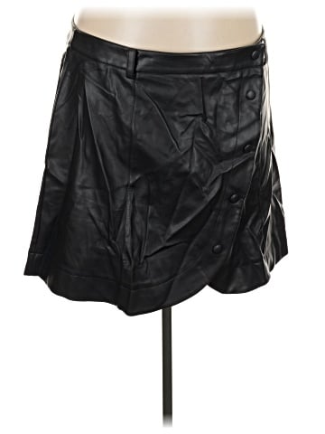ELOQUII Faux Leather Skirt (view 1)