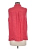 Eileen Fisher Red Sleeveless Button-Down Shirt Size M - photo 2