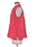 Eileen Fisher Red Sleeveless Button-Down Shirt Size M - photo 5