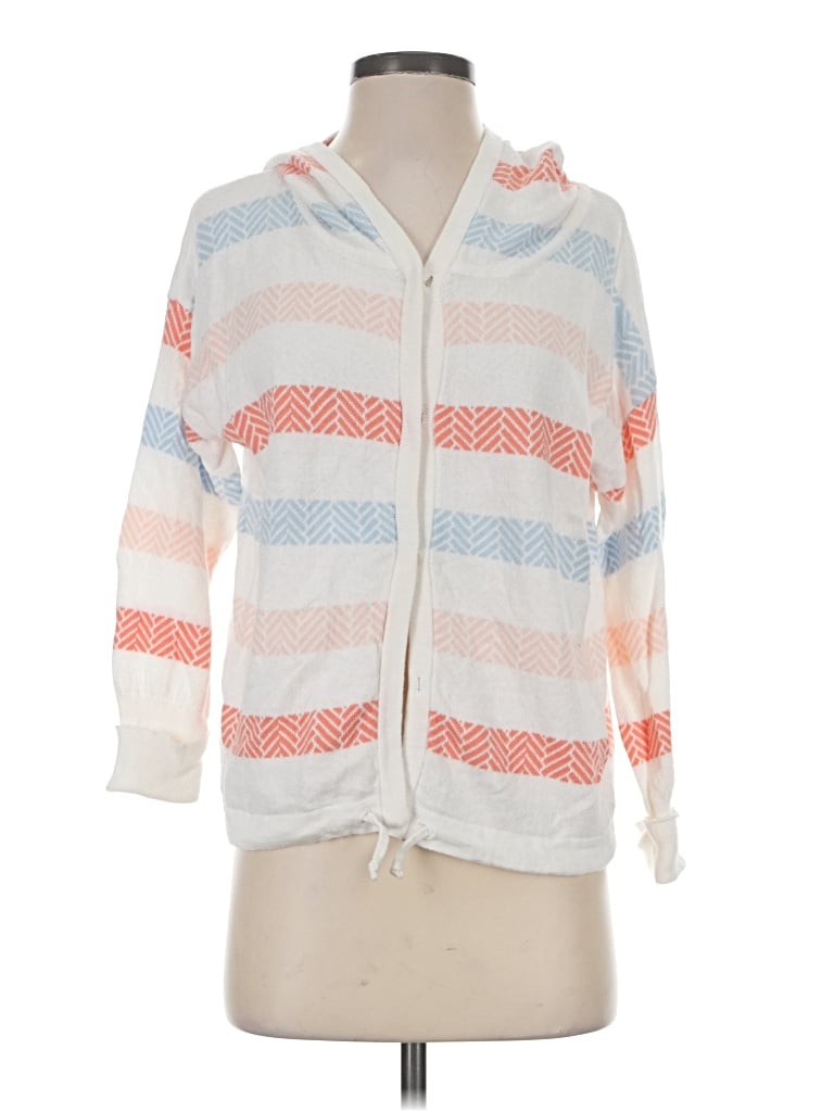 Pre-owned Democracy Cardigan Sweater In White