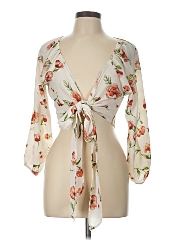 Papaya 3/4 Sleeve Blouse (view 1)