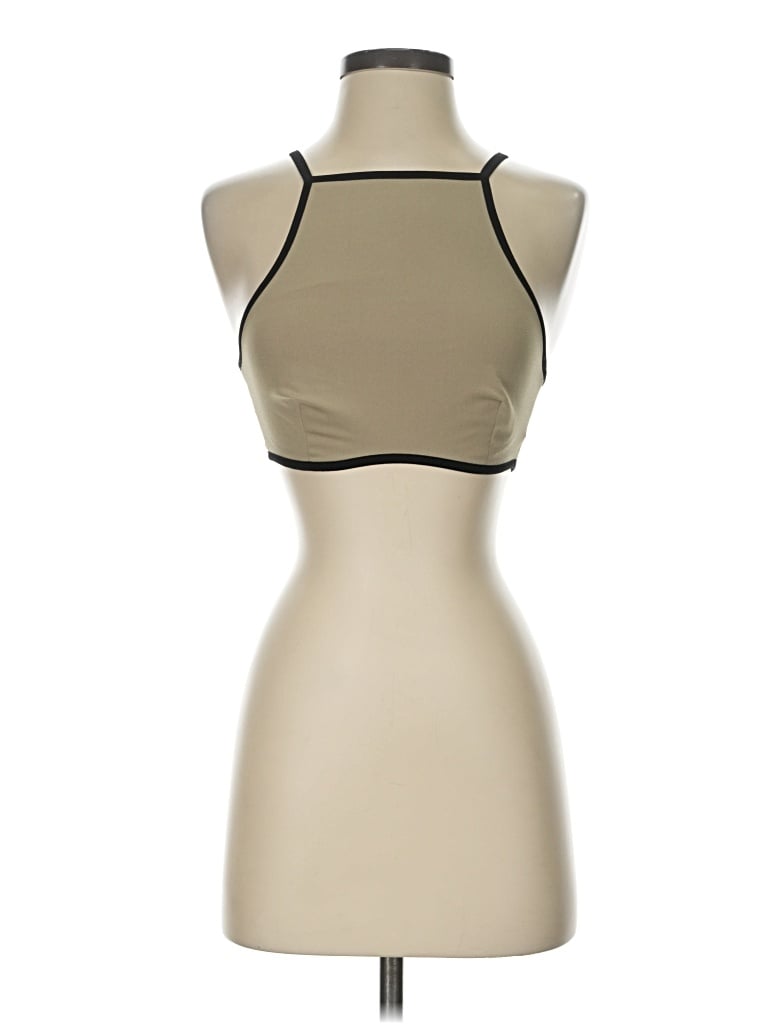 Pre-owned Bec & Bridge Tank Top Tan Halter Neckline Tops