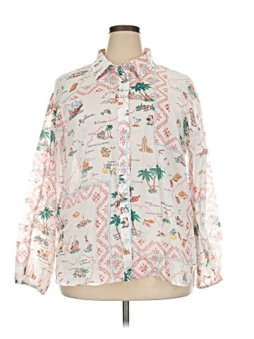 Ann Taylor Long Sleeve Button-Down Shirt (view 1)