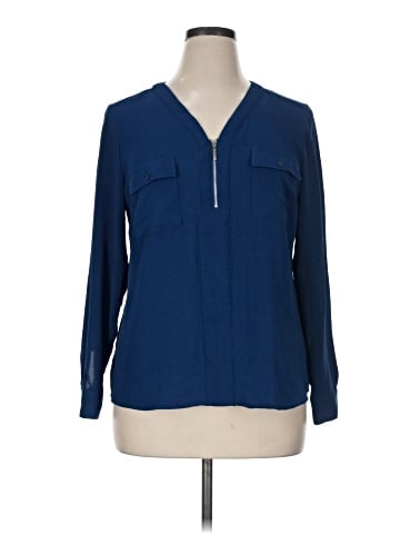 NY Collection Long Sleeve Blouse (view 1)