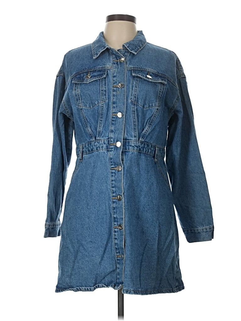Pre-owned Shein Denim Jacket In Blue