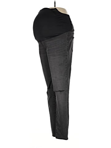 Madewell Maternity Over-the-Belly Skinny Jeans in Black Sea (view 1)