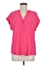 Cynthia Steffe 100% Polyester Pink Short Sleeve Blouse Size M - photo 1