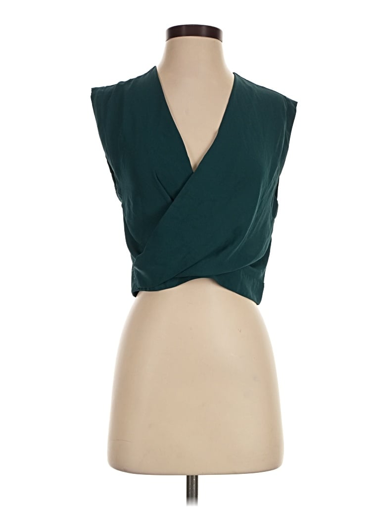 Pre-owned Olivaceous Sleeveless Blouse In Green