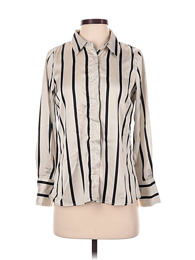 Pre-owned By Design Long Sleeve Blouse In Ivory