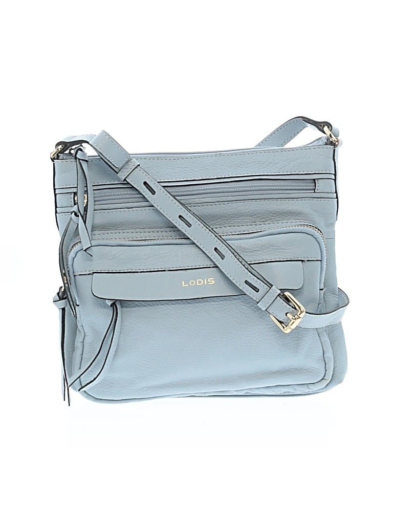 Pre-owned Lodis Leather Crossbody Bag In Gray
