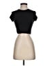 Alo Black Short Sleeve Turtleneck Size XXS (estimated) - photo 1