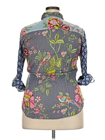 Cino 3/4 Sleeve Button-Down Shirt (view 2)